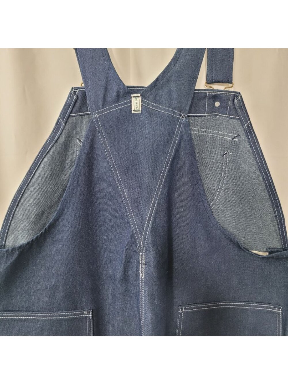 Key Imperial Men's Blue Denim Bib Overalls US Size 48x32 NWOT - Picture 7 of 12